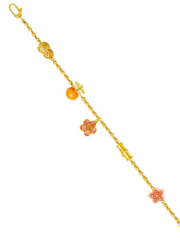 TOMEI Auspicious Gourd Bracelet, Yellow Gold 916