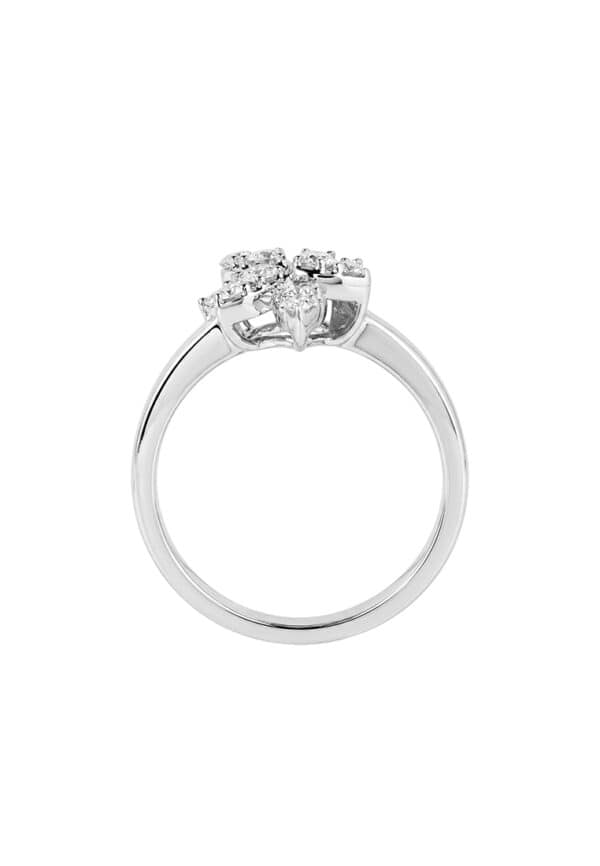 TOMEI LL Diamond Ring, White Gold 750