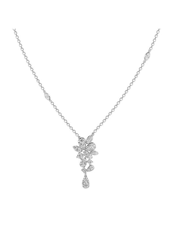 TOMEI LL Diamond Necklace, White Gold 750
