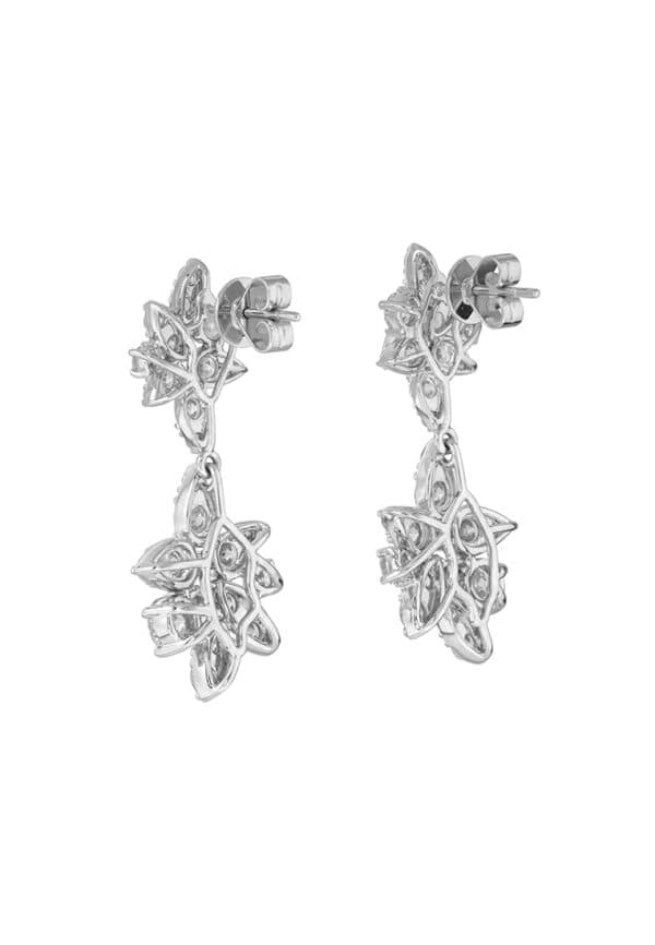 TOMEI LL Diamond Earrings, White Gold 750