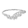 TOMEI LL Diamond Bangle, White Gold 750