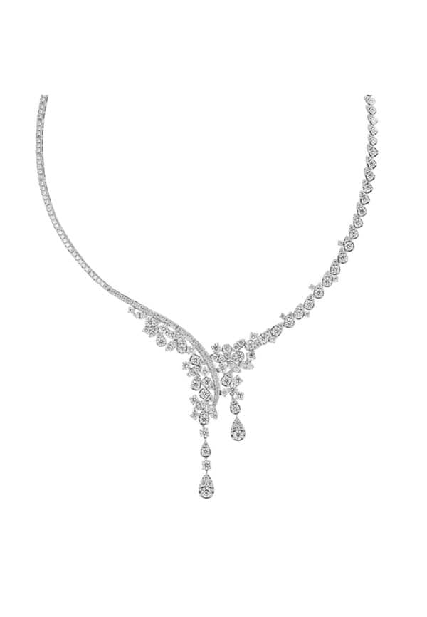 TOMEI LL Diamond Necklace, White Gold 750