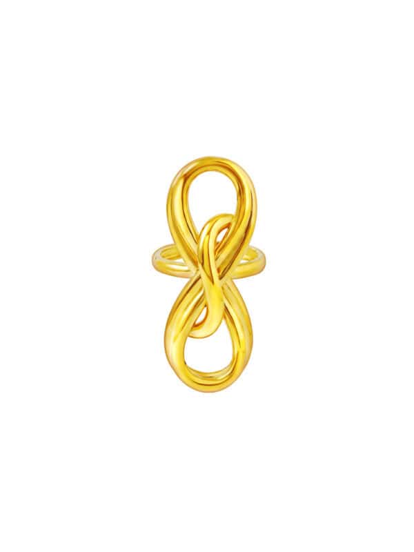 TOMEI Twisted Ring, Yellow Gold 916