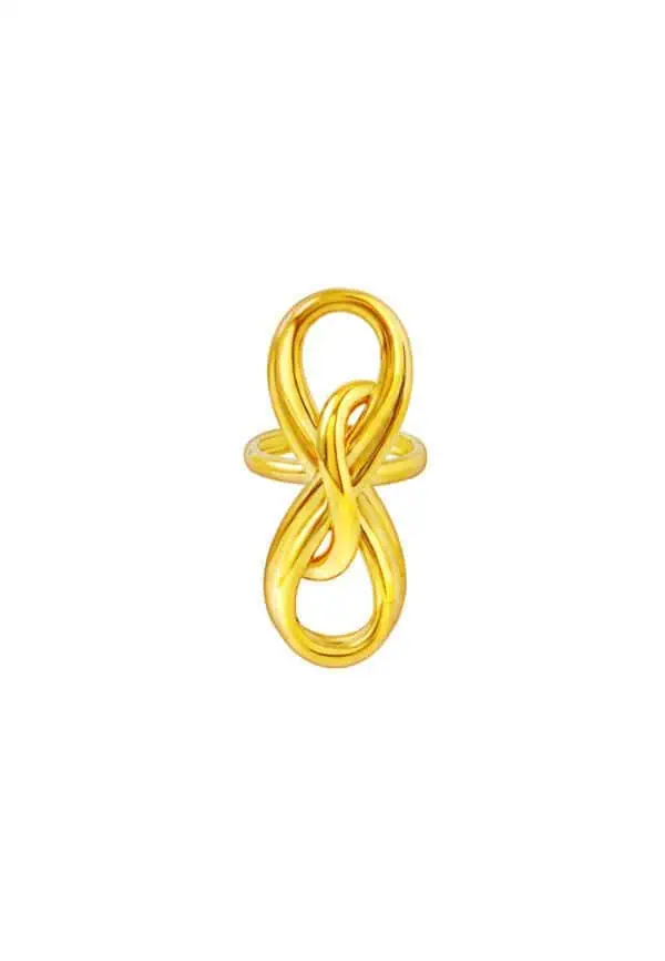 TOMEI Twisted Ring, Yellow Gold 916