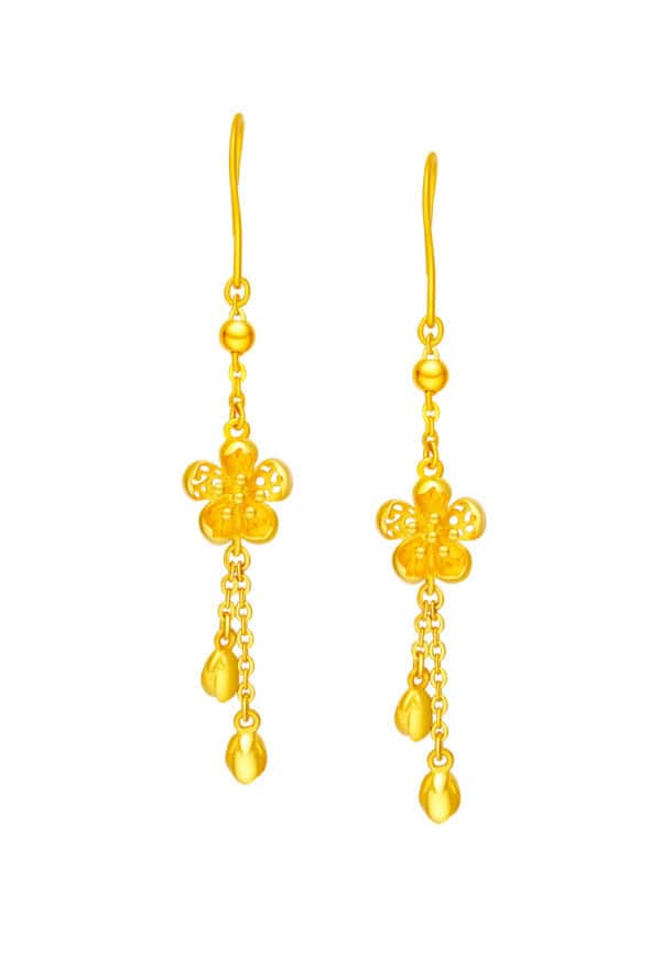 TOMEI x Xifu Earrings, Yellow Gold 999