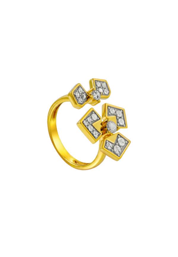 TOMEI Diamond Cut Collection Ring, Yellow Gold 916