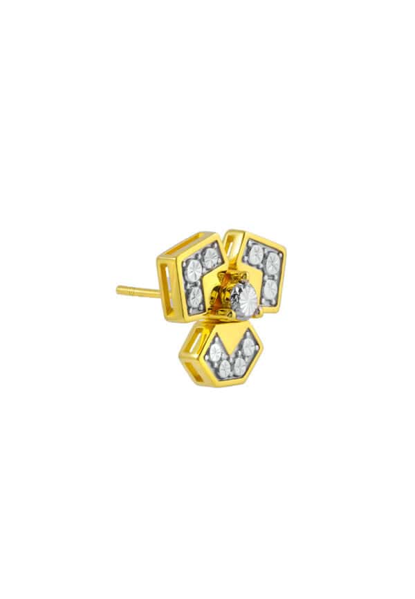 KLFW_0029_14 TOMEI Diamond Cut Collection Earrings, Yellow Gold 916