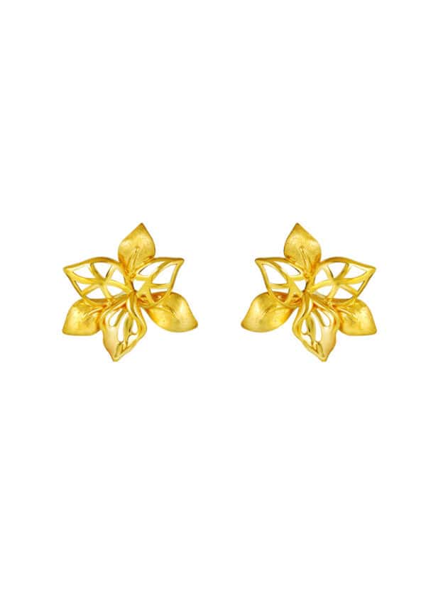 TOMEI Sri Puteri Collection Earrings, Yellow Gold 916