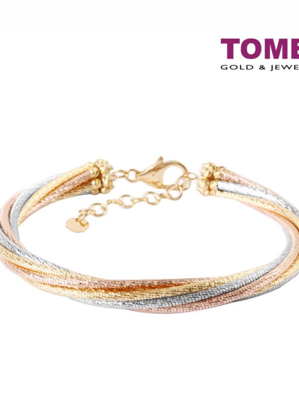 TOMEI Bangle of Razzmatazz in Vogue and Verve, Yellow Gold 916