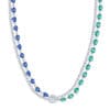 TOMEI Emerald & Sapphire Collection Necklace, White Gold 750