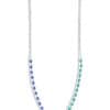TOMEI Emerald & Sapphire Collection Necklace, White Gold 750