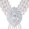 TOMEI Pearl Diamond Necklace, White Gold 750