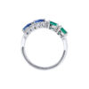 TOMEI Emerald & Sapphire Collection Ring, White Gold 750