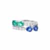 TOMEI Emerald & Sapphire Collection Ring, White Gold 750