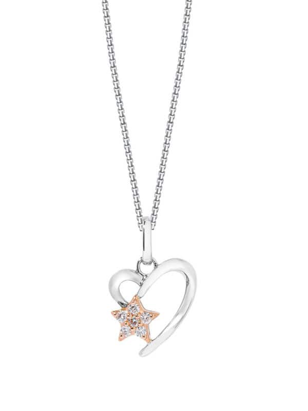 TOMEI Starlight Symphony Diamond Pendant Set, White+Rose Gold 585