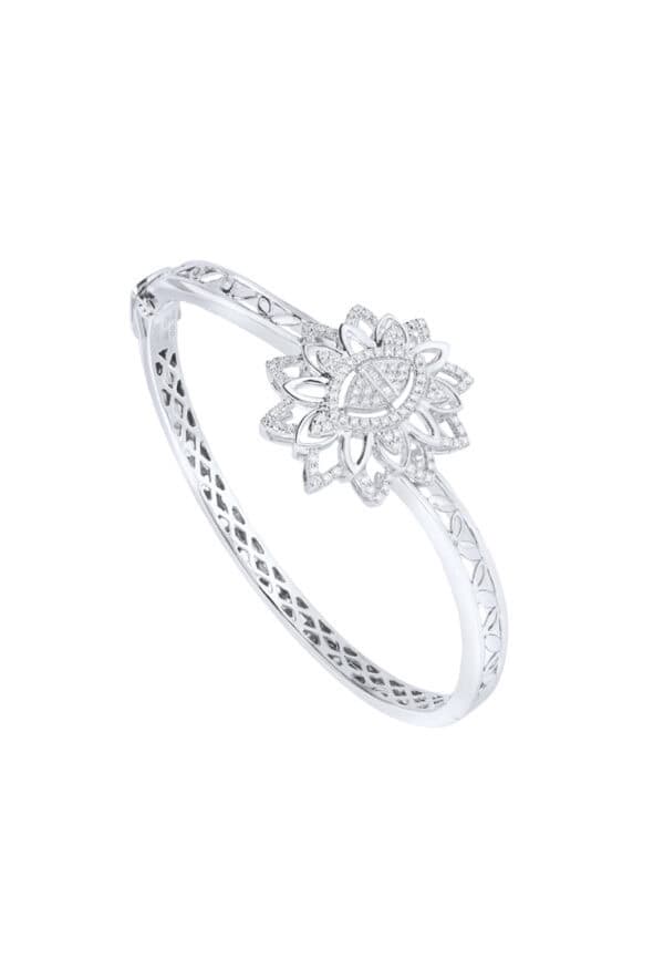 TOMEI Diamond Bangle, White Gold 750