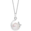TOMEI Pearl Pendant Set, White Gold 585