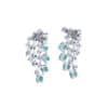 TOMEI Emerald & Sapphire Collection Earrings, White Gold 750