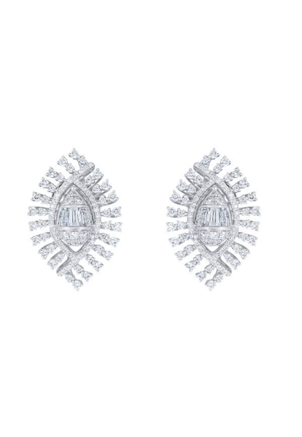 TOMEI Diamond Earrings, White Gold 750