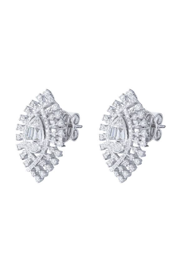 TOMEI Diamond Earrings, White Gold 750