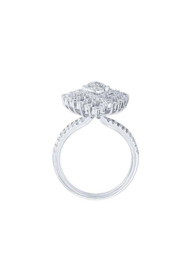 TOMEI Diamond Ring, White Gold 750