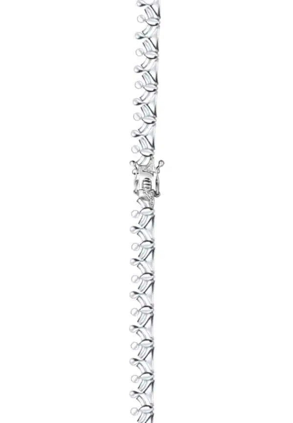 TOMEI Green Onyx Diamond Necklace, White Gold 750