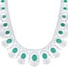 TOMEI Green Onyx Diamond Necklace, White Gold 750