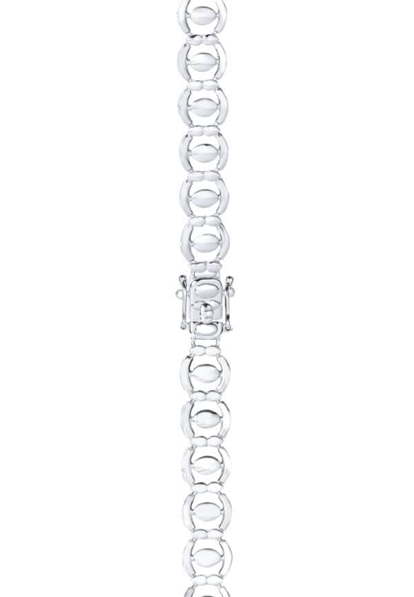 TOMEI Green Onyx Diamond Bracelet, White Gold 750