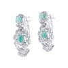 TOMEI Green Onyx Diamond Earrings, White Gold 750