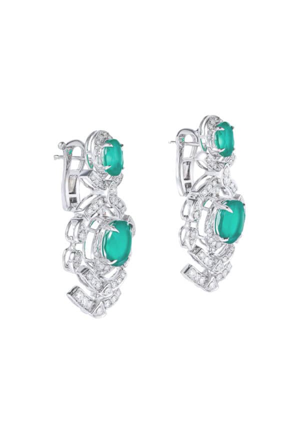 Untitled-1_0018s_0001_Layer 3 TOMEI Green Onyx Diamond Earrings, White Gold 750