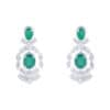TOMEI Green Onyx Diamond Earrings, White Gold 750