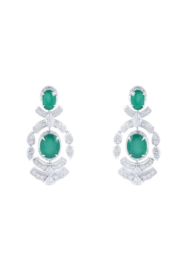 Untitled-1_0018s_0002_Layer 3 copy 3 TOMEI Green Onyx Diamond Earrings, White Gold 750