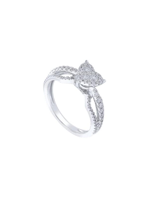 TOMEI Diamond Ring, White Gold 750