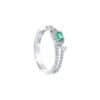 TOMEI Emerald Set Ring, White Gold 750