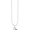 TOMEI Ruby Set Pendant, White Gold 750