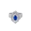 TOMEI Sapphire Diamond Ring, White Gold 750