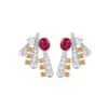TOMEI LL Royal Ruby Earrings, White Gold 750