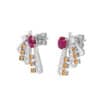 TOMEI LL Royal Ruby Earrings, White Gold 750