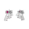 TOMEI LL Royal Ruby Earrings, White Gold 750