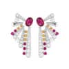 TOMEI LL Royal Ruby Earrings, White Gold 750