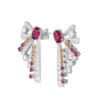 TOMEI LL Royal Ruby Earrings, White Gold 750