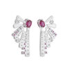 TOMEI LL Royal Ruby Earrings, White Gold 750