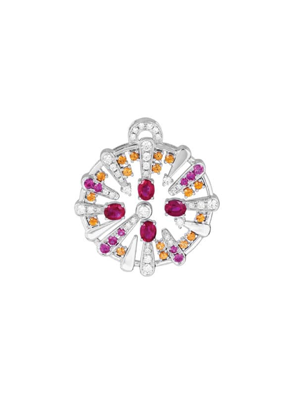TOMEI LL Royal Ruby Pendant, White Gold 750