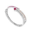 TOMEI LL Royal Ruby Bangle, White Gold 750