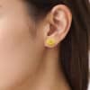 TOMEI Cloud Earrings with Diamond, Yellow Gold 999