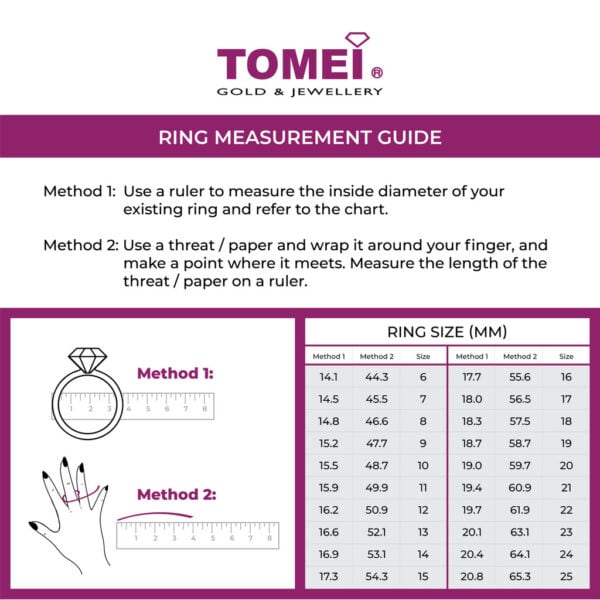 TOMEI Love Is Beautiful Collection Diamond RIng, White+Rose Gold 585