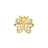 TOMEI Dual-Tone Butterfly Ring, Yellow Gold 916
