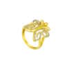 TOMEI Dual-Tone Butterfly Ring, Yellow Gold 916