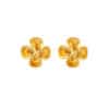 TOMEI Flower Earrings, Yellow Gold 916