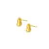 TOMEI Gourd Earrings with Diamond, Yellow Gold 999